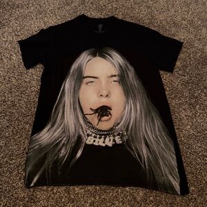 Authentic Billie Eilish 2019 Tarantula Mouth Tee T-Shirt Top Hot Topic